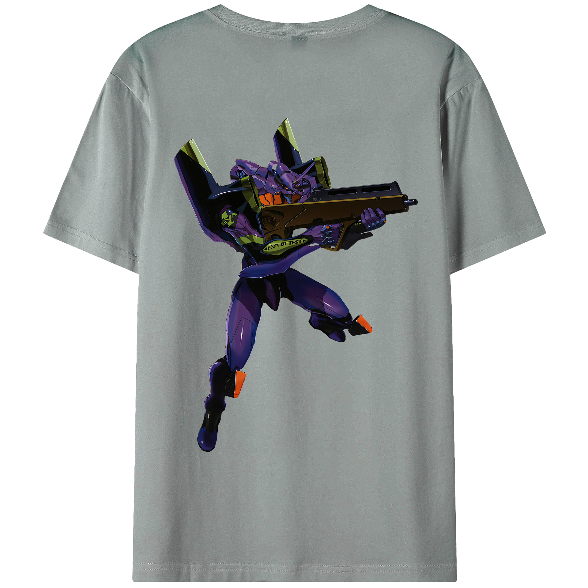 （画像用） EVA 新世紀エヴァンゲリオン 綿100％ メンズ半袖Tシャツ（バックプリント） 通気性